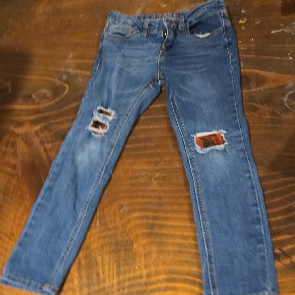 Kids Distressed Blue Jeans